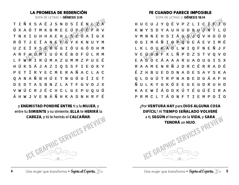 Una Mujer que Transforma: La promesa de redención y Fe cuando parece imposible, páginas 4 y 5