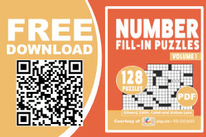 FREE Number Fill-In Puzzle Book