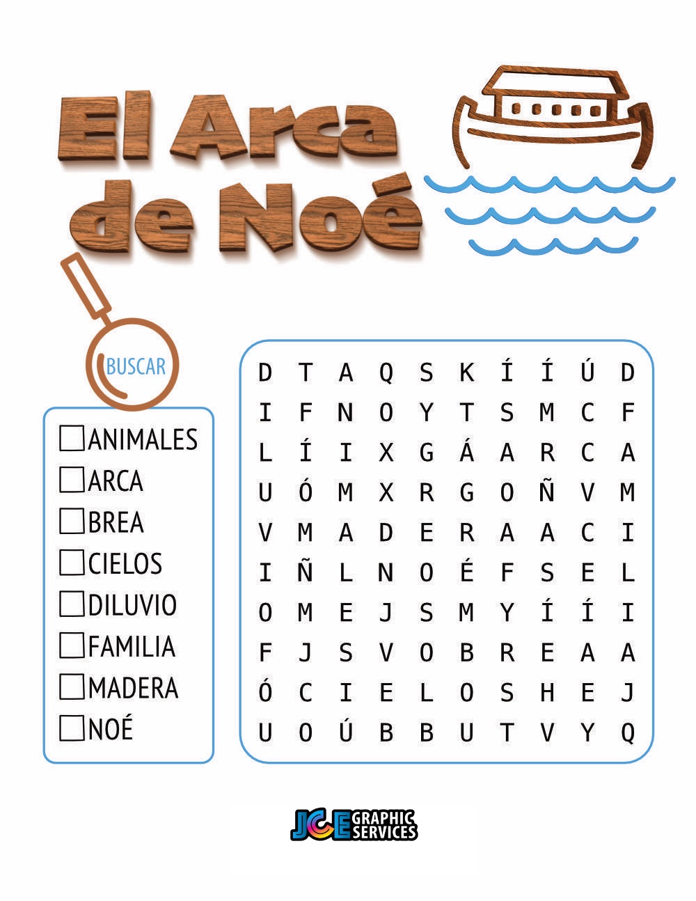 El Arca de Noé Sopa de Letras