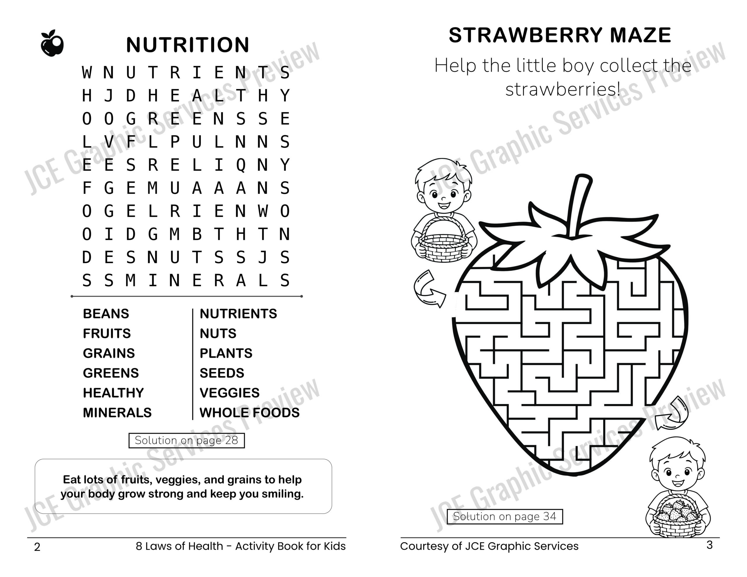 8 Laws of Health Activity Book for Kids - Image 4