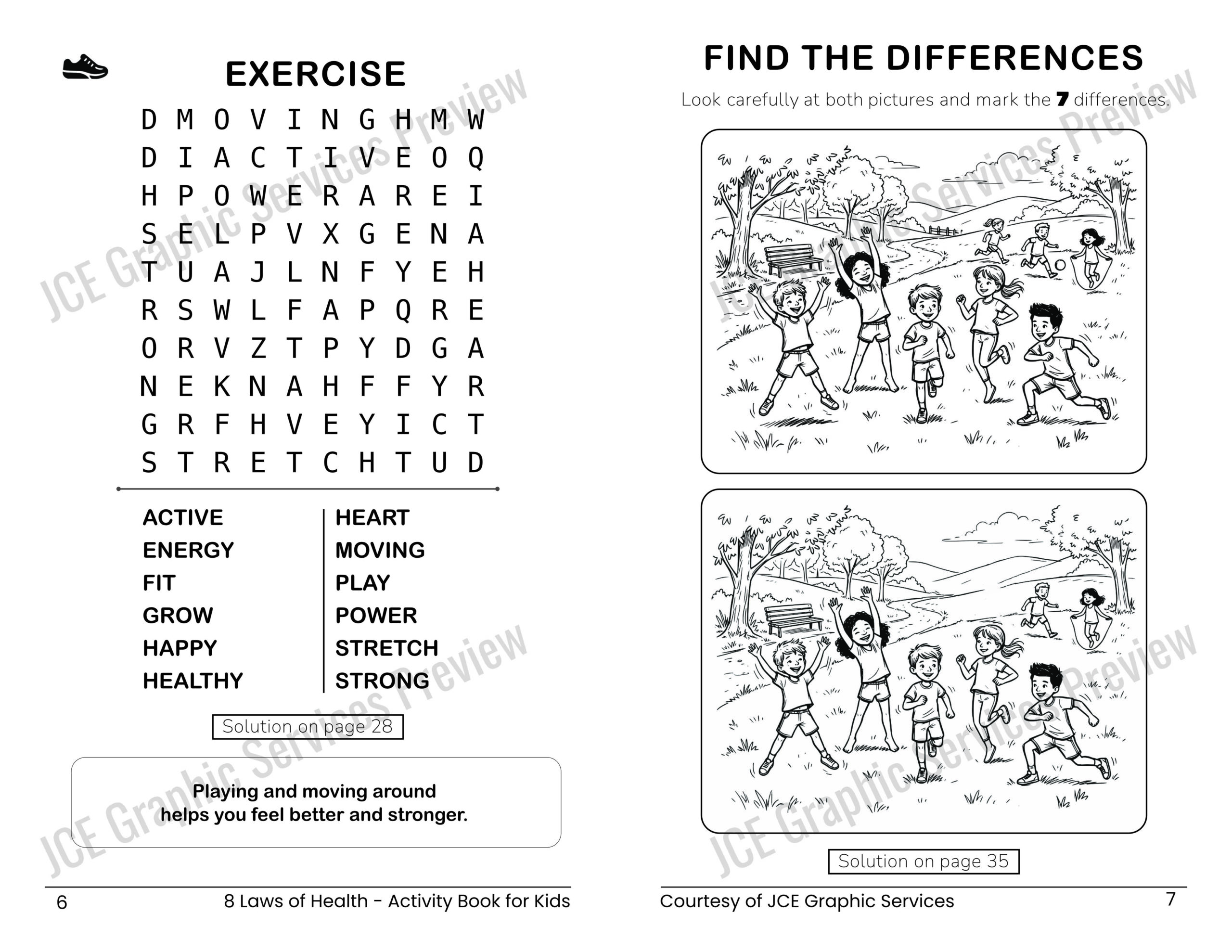 8 Laws of Health Activity Book for Kids - Image 6