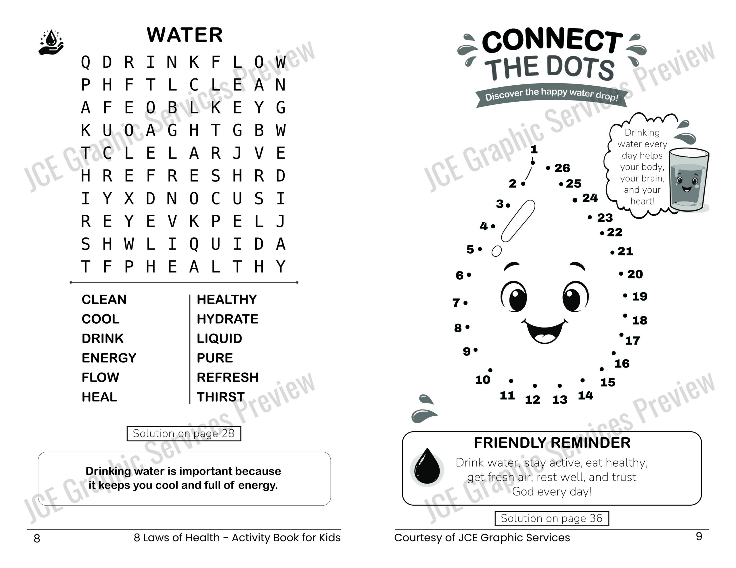 8 Laws of Health Activity Book for Kids - Image 7