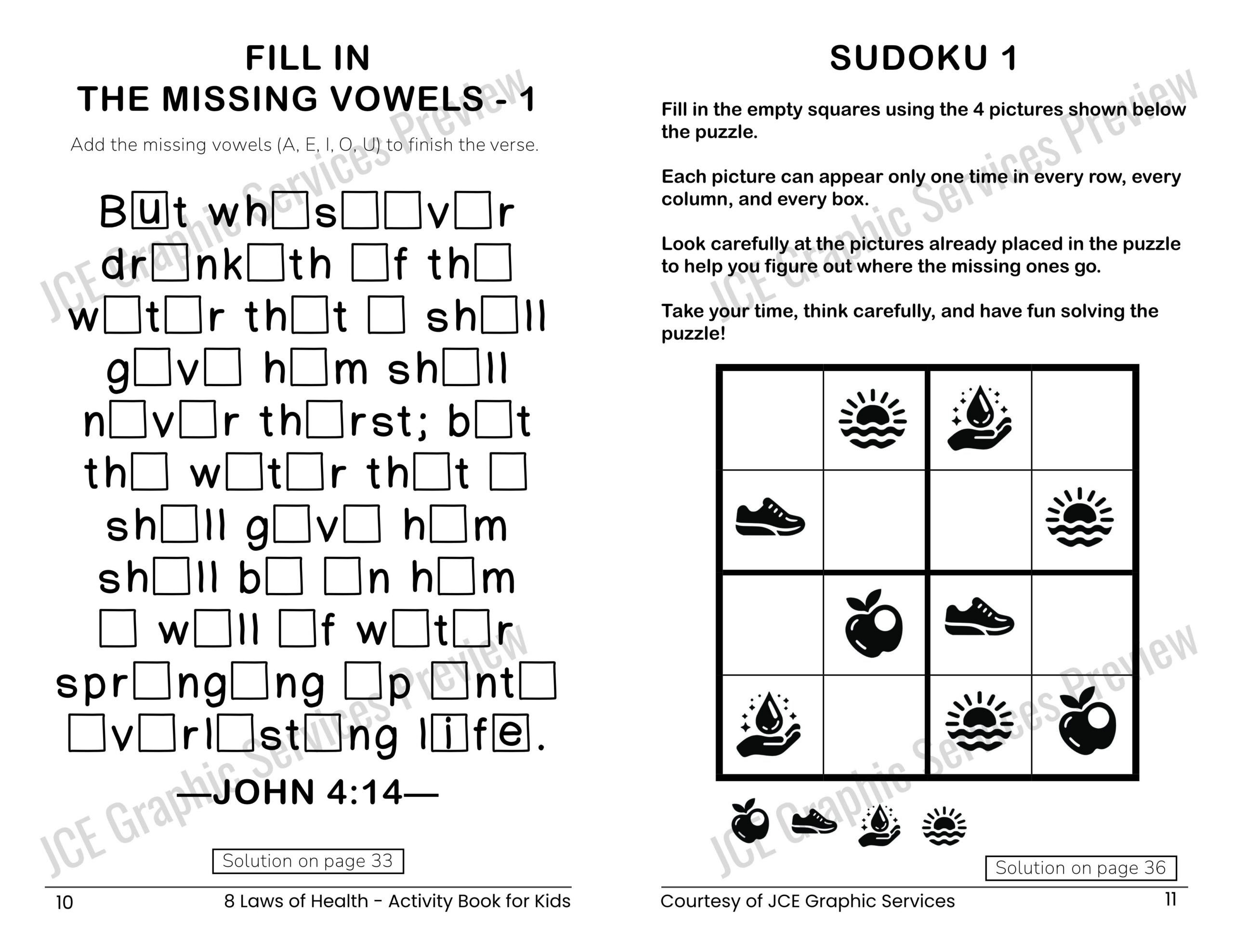 8 Laws of Health Activity Book for Kids - Image 8