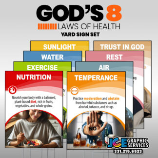 God’s 8 Laws of Health Yard Sign Set