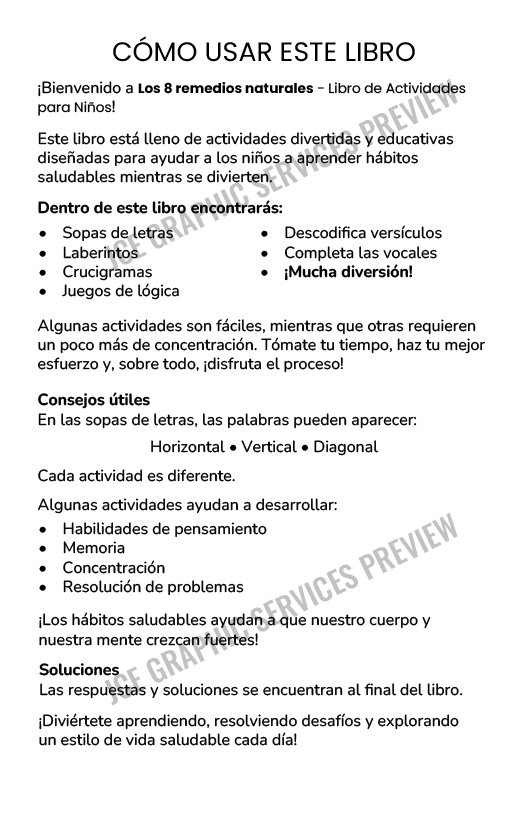 8 Remedios Naturales — Libro de Actividades para Niños - Image 3