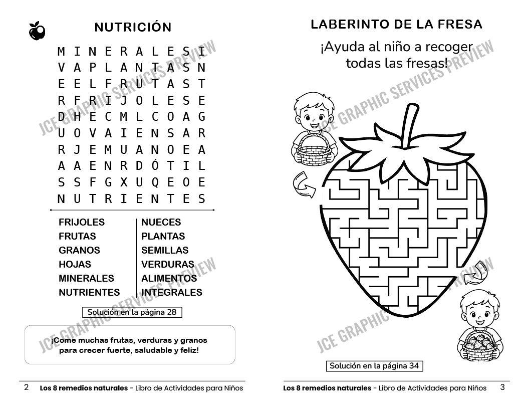 8 Remedios Naturales — Libro de Actividades para Niños - Image 4