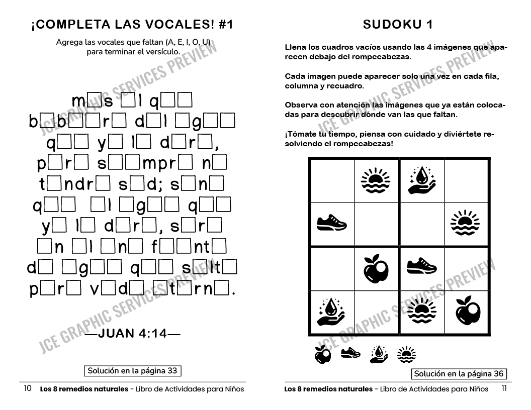 8 Remedios Naturales — Libro de Actividades para Niños - Image 8