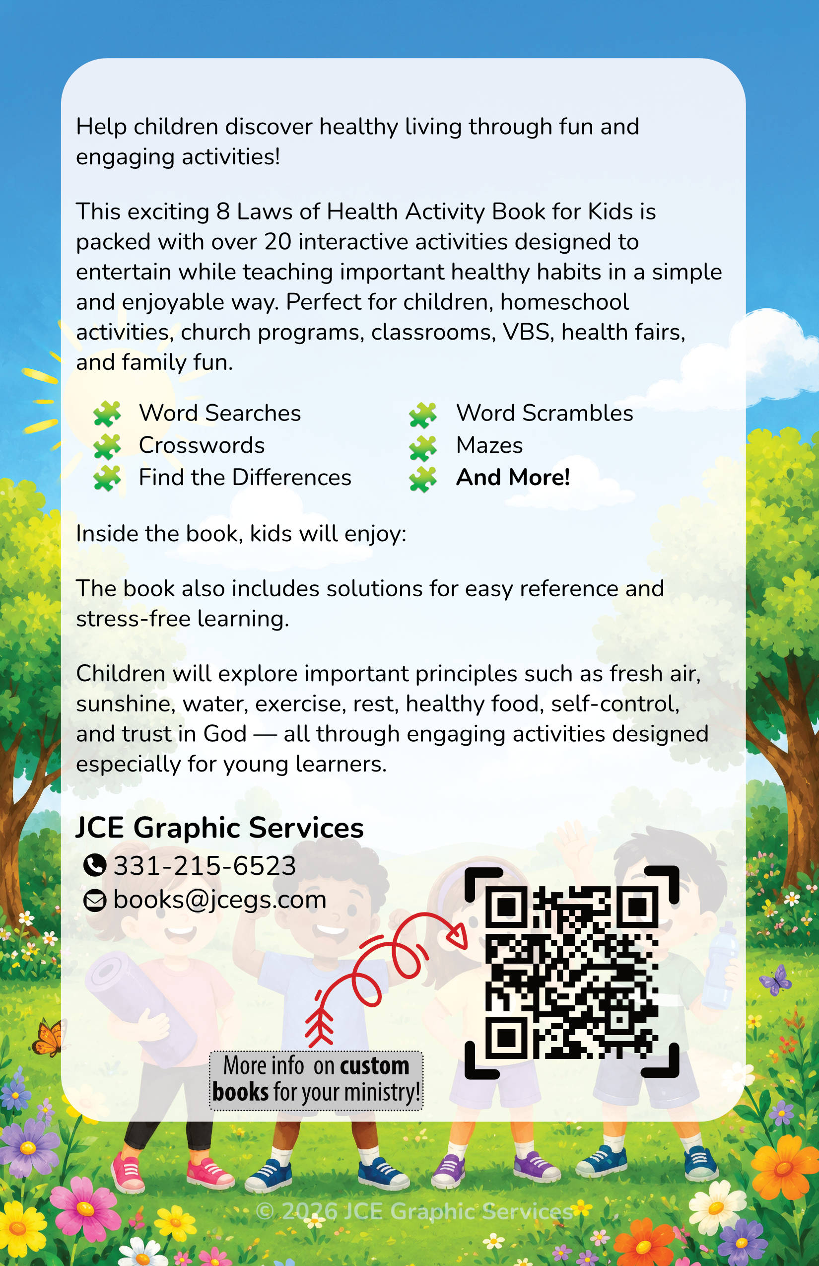 8 Laws of Health Activity Book for Kids - Image 2