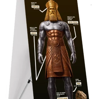 Daniel 2 Statue Prophecy Banner with X-Stand