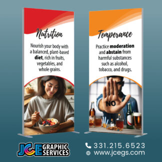God’s 8 Laws of Health SEG Fabric Banner Set