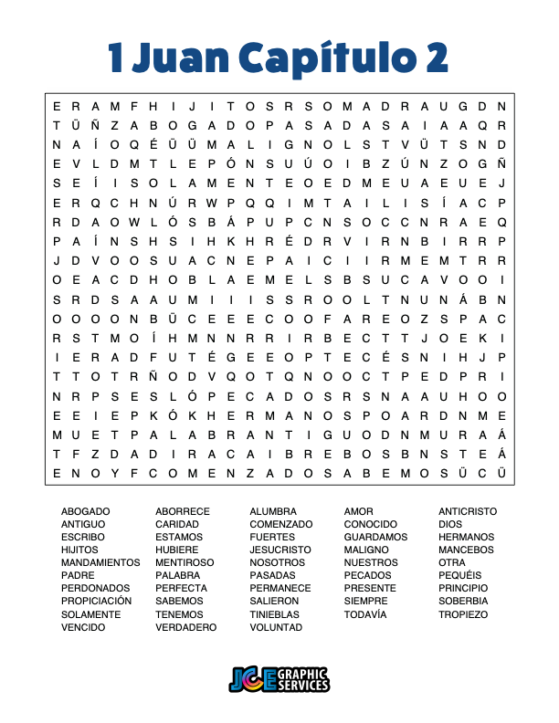 Sopa de Letras - 1 Juan Cápitulo 2