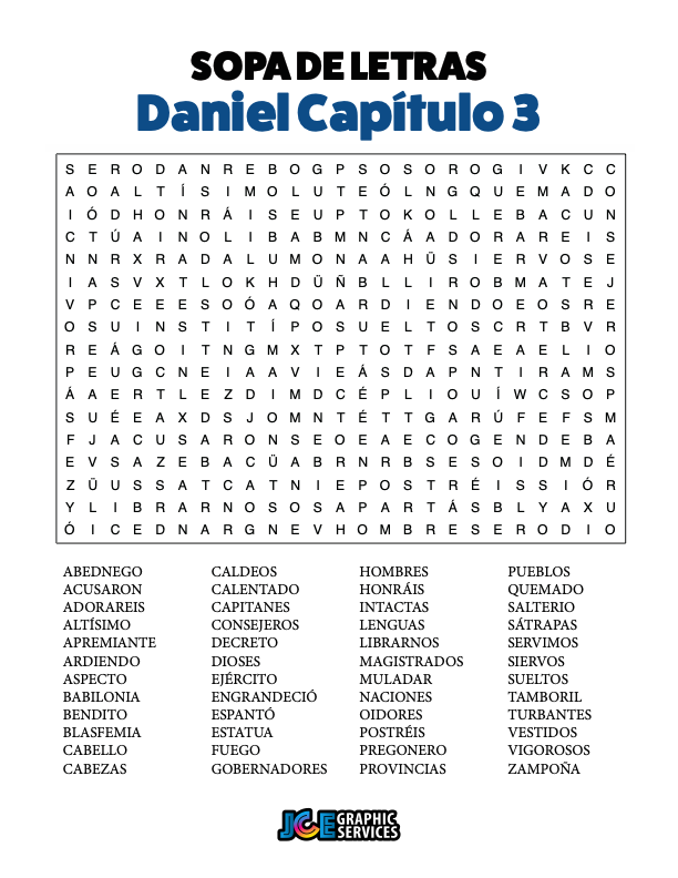Sopa de Letras - Daniel Cápitulo 3