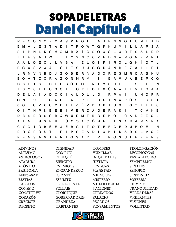 Sopa de Letras - Daniel Cápitulo 4