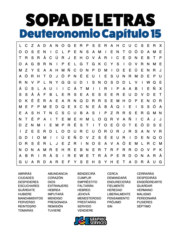 Sopa de Letras - Deuteronomio Cápitulo 15