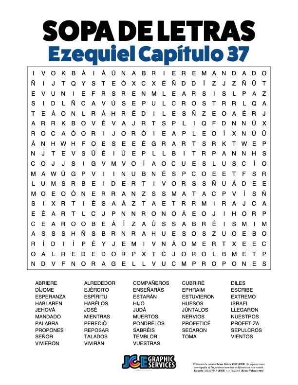 Sopa de Letras - Ezequiel Cápitulo 37
