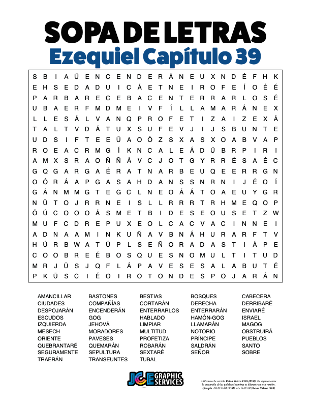 Sopa de Letras - Ezequiel Cápitulo 39