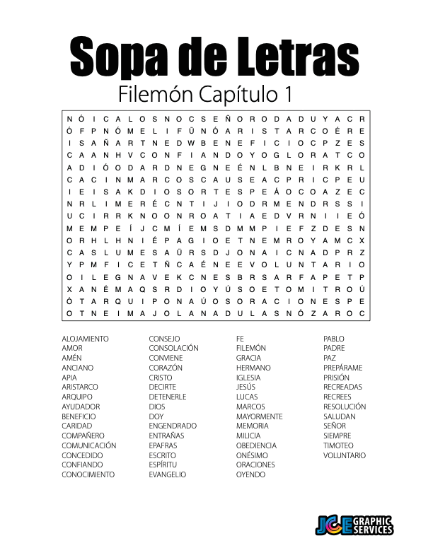 Sopa de Letras - Filemón Cápitulo 1