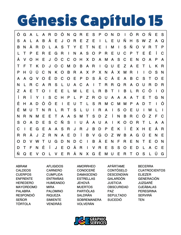 Sopa de Letras - Génesis Cápitulo 15