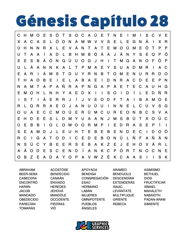 Sopa de Letras - Génesis Cápitulo 28