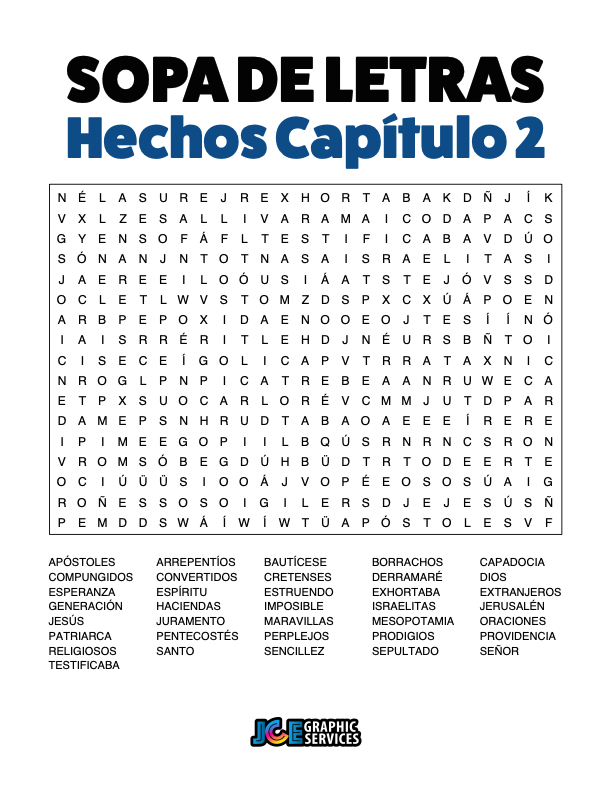 Sopa de Letras - Hechos Cápitulo 2