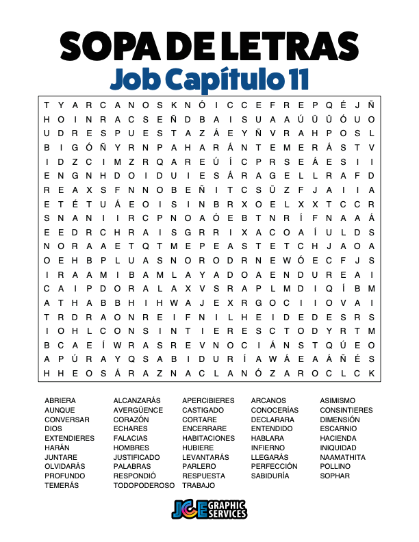Sopa de Letras - Job Cápitulo 11