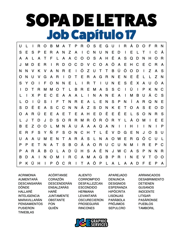 Sopa de Letras - Job Cápitulo 17