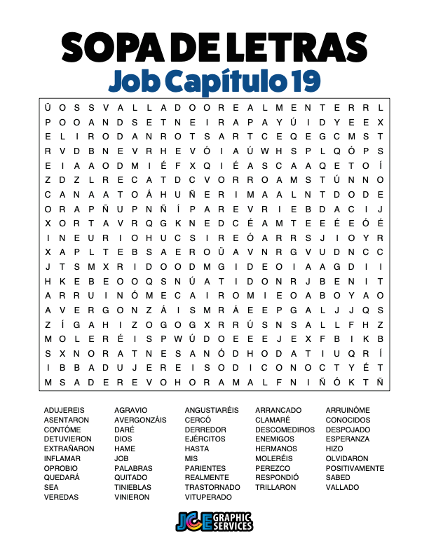 Sopa de Letras - Job Cápitulo 19