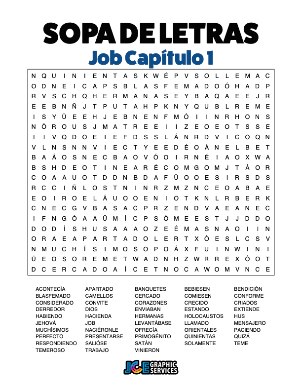 Sopa de Letras - Job Cápitulo 1
