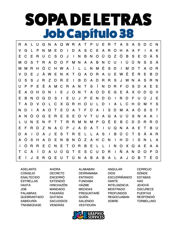 Sopa de Letras - Job Cápitulo 38