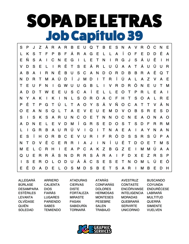 Sopa de Letras - Job Cápitulo 39