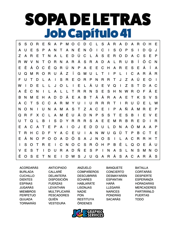 Sopa de Letras - Job Cápitulo 41