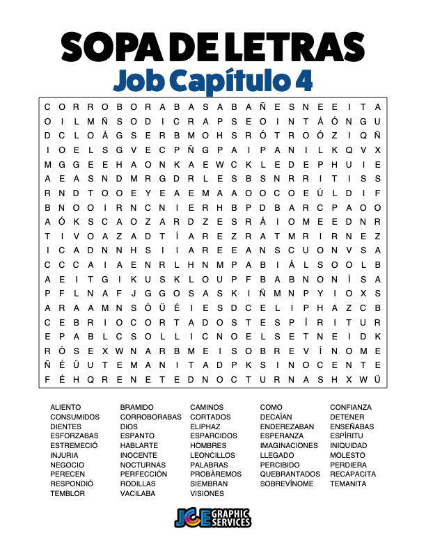Sopa de Letras - Job Cápitulo 4