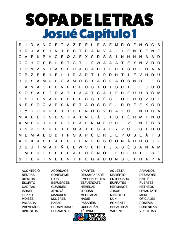 Sopa de Letras - Josué Cápitulo 1