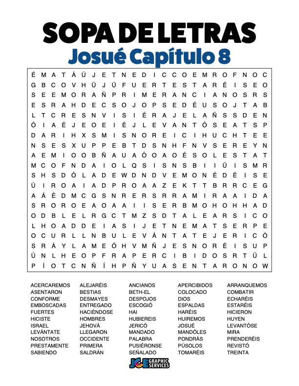 Sopa de Letras - Josué Cápitulo 8