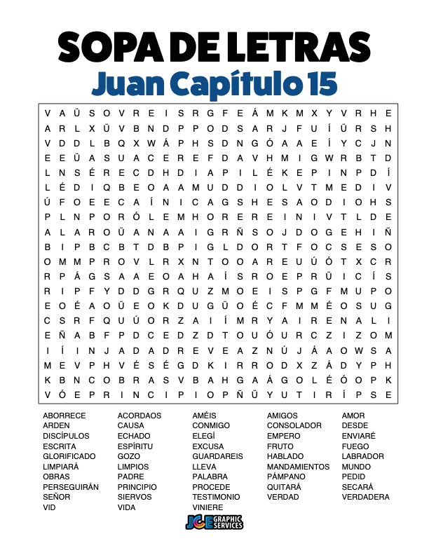 Sopa de Letras - Juan Cápitulo 15