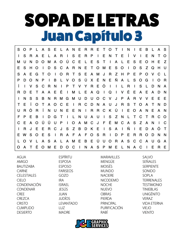 Sopa de Letras - Juan Cápitulo 3