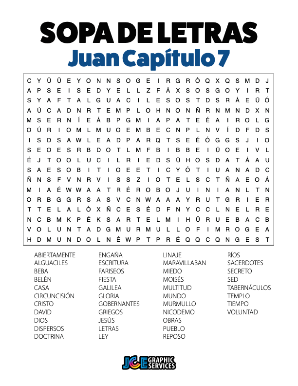 Sopa de Letras - Juan Cápitulo 7