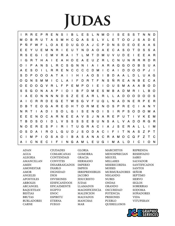 Sopa de Letras - Judas Cápitulo 1