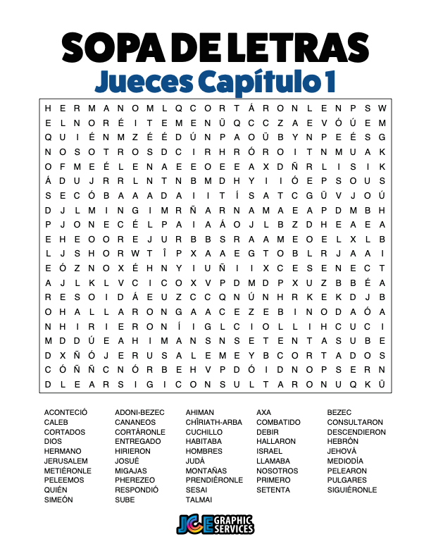 Sopa de Letras - Jueces Cápitulo 1