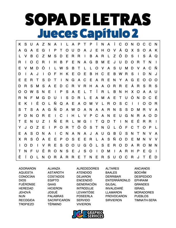 Sopa de Letras - Jueces Cápitulo 2