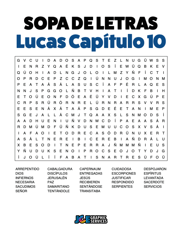 Sopa de Letras - Lucas Cápitulo 10
