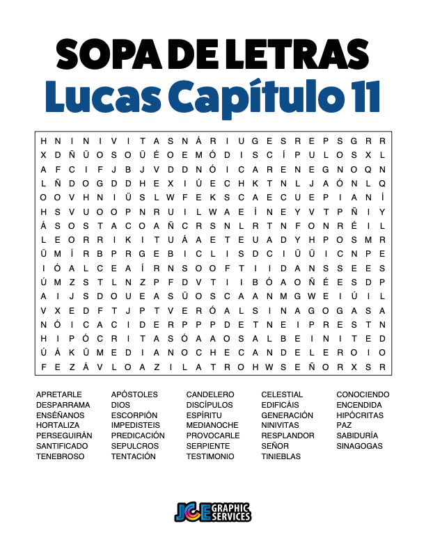 Sopa de Letras - Lucas Cápitulo 11