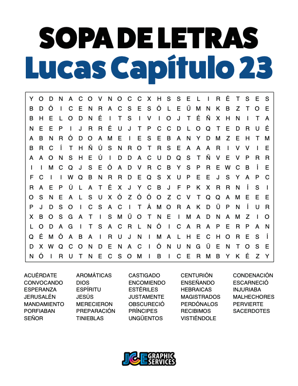 Sopa de Letras - Lucas Cápitulo 23