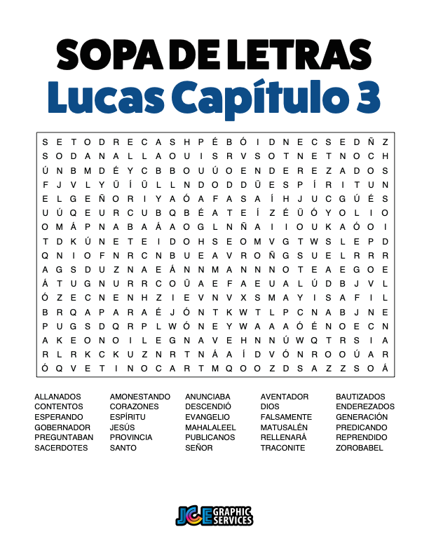 Sopa de Letras - Lucas Cápitulo 3