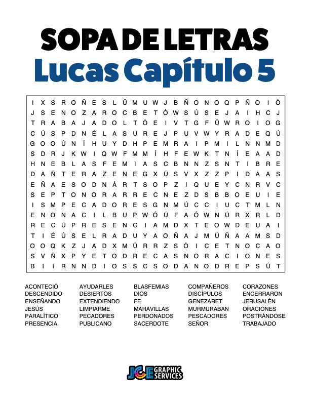 Sopa de Letras - Lucas Cápitulo 5