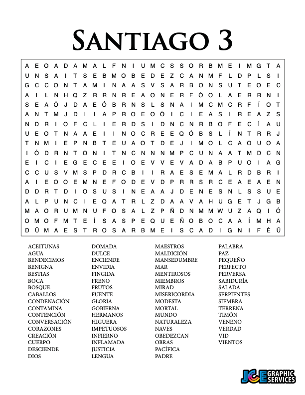 Sopa de Letras - Santiago Cápitulo 3