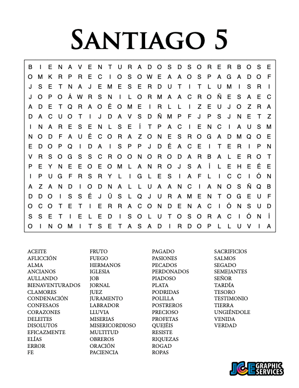 Sopa de Letras - Santiago Cápitulo 5