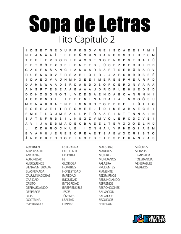 Sopa de Letras - Tito Cápitulo 2