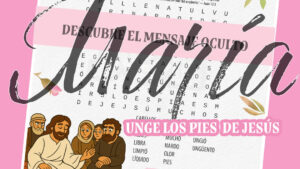 María unge los pies de Jesús
