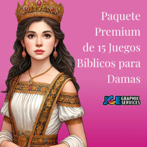 Paquete Premium de 15 Juegos Bíblicos para Damas